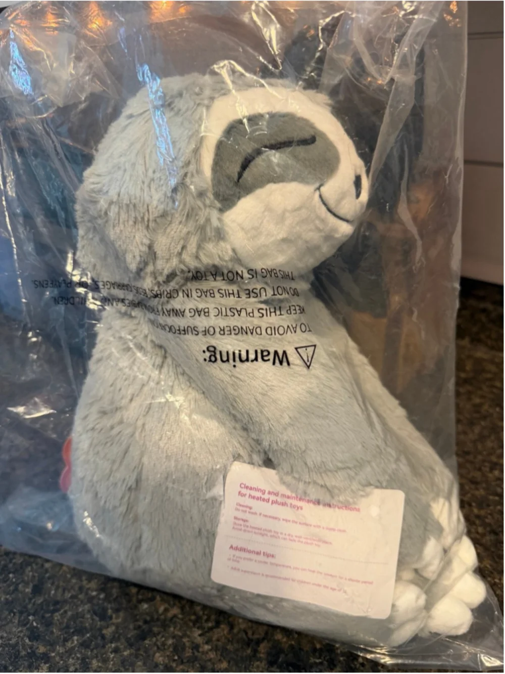 New Mewaii Weighted Stuffed Animals Sloth Plush, Heatable Coolable